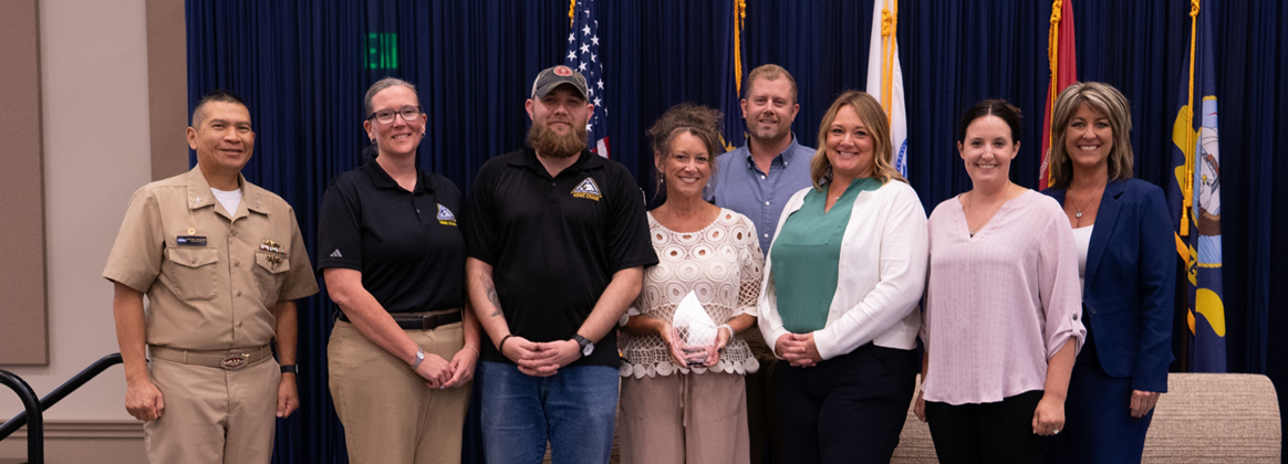 NSWC Crane recognized several employees during its quarterly town hall meeting.